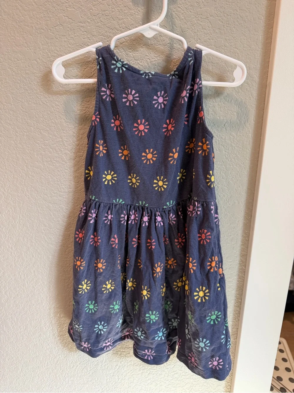 Primark Navy Dress with Multicolor Daisy Print - Girls